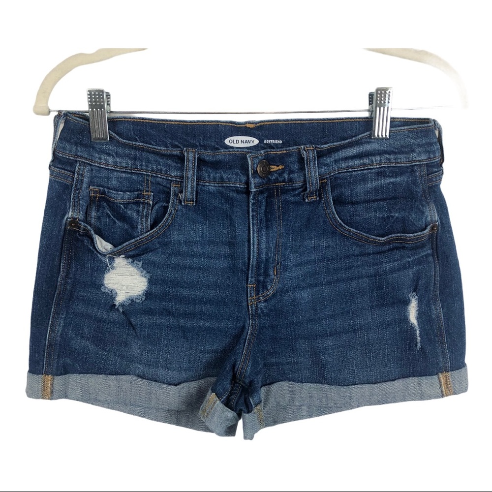 Old Navy Boyfriend Jean Shorts, Rolled Cuff